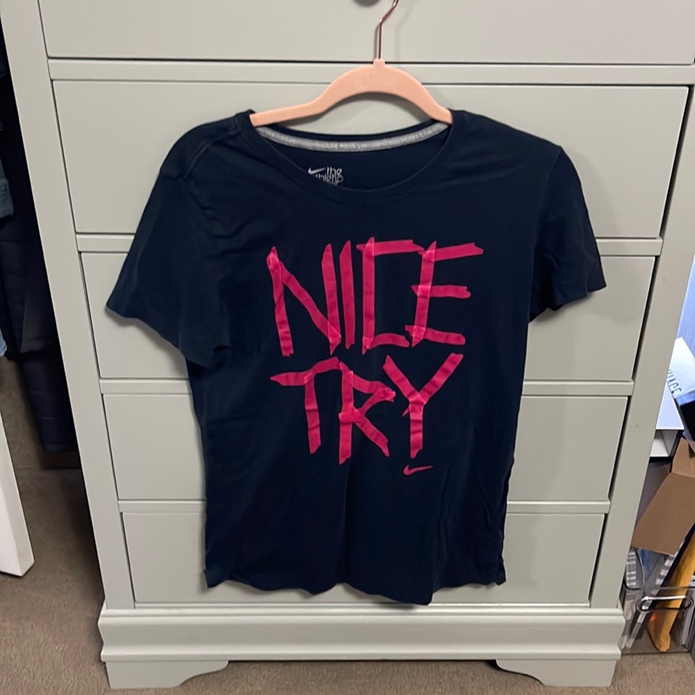 Blue Nike tee shirt